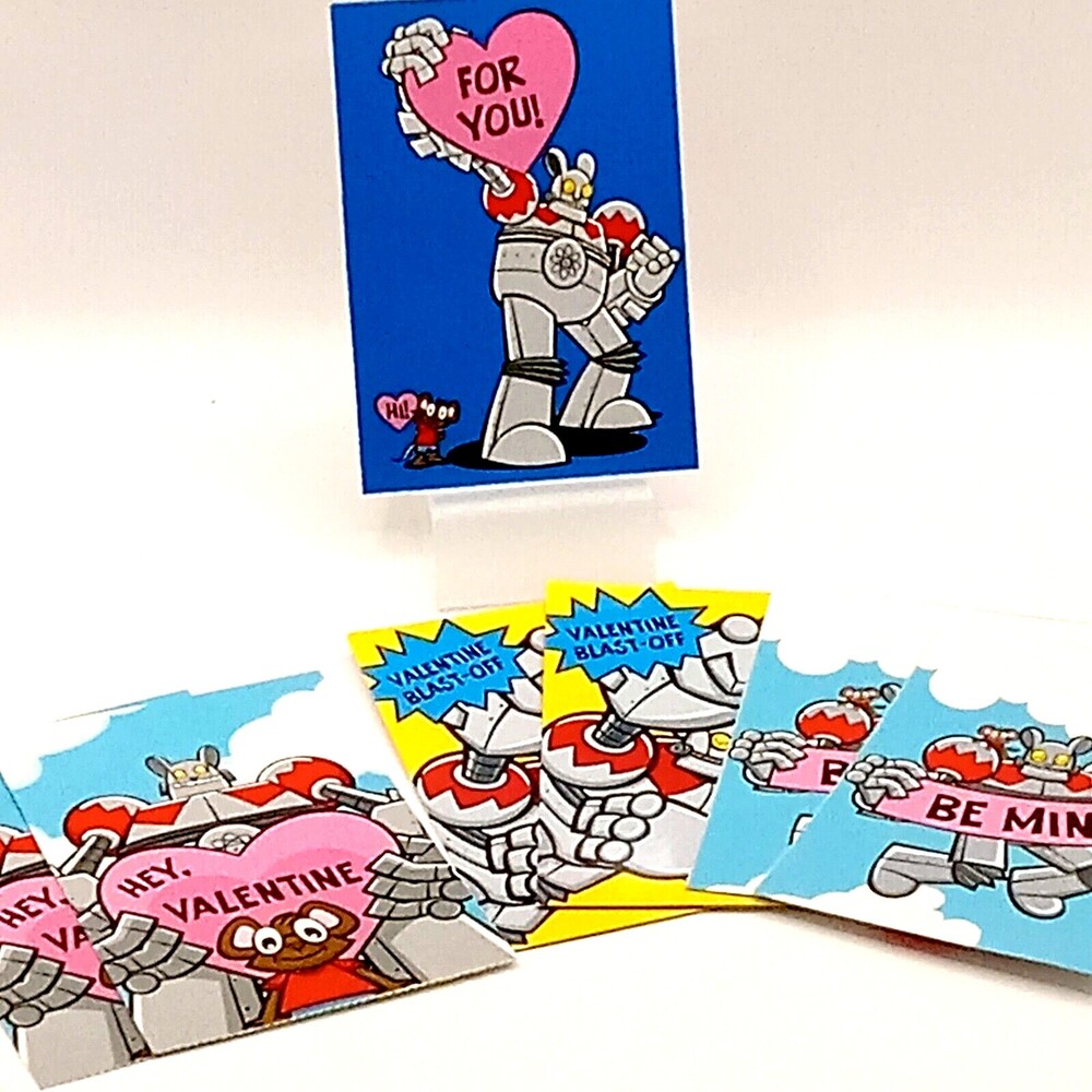 RICKY RICOTTA Mouse and  Mighty ROBOT Friend VALENTINE CARDS Lot